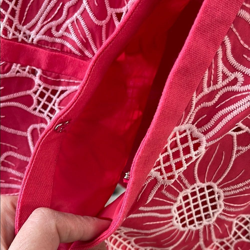 Anthropologie Pink and White Floral Suit Jacket - Picture 7 of 11